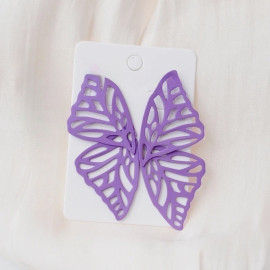 Boucles d'oreilles papillon grand papillon et pierre design