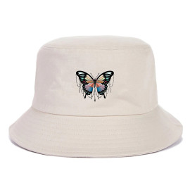 Bob Papillon avec Grand Papillon Coloré - Couleur Beige