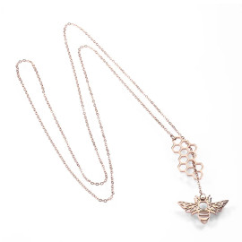Longueur de la chaîne Pendentif abeille géométrique