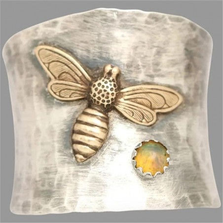 Zweifarbiger Vintage Bienenring für Damen | Süßes Geschenk