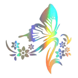 Sticker Papillon Vinyl Papillons Réfléchissants Multicolore