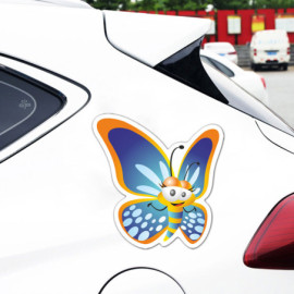 Sticker Papillon Cartoon - Papillon bleu PVC
