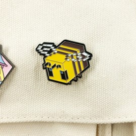 Minecraft Pixel-Biene Brosche | Süßer Pin aus Emaille