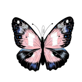 Sticker Papillon Rose en PVC - 3 grandes tailles au choix