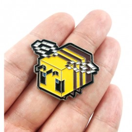 Minecraft Pixel-Biene Brosche | Süßer Pin aus Emaille