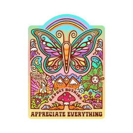 Sticker Papillon Graffiti Papillons en Vinyle Multicolore