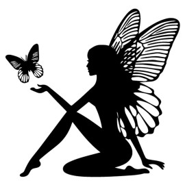 Fee & Schmetterling Aufkleber | Magisches Wandtattoo für Zuhause