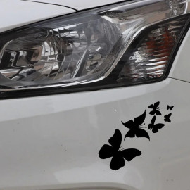Stickers Papillon pour Voitire en Vinyles - 6 Papillons - 14cm