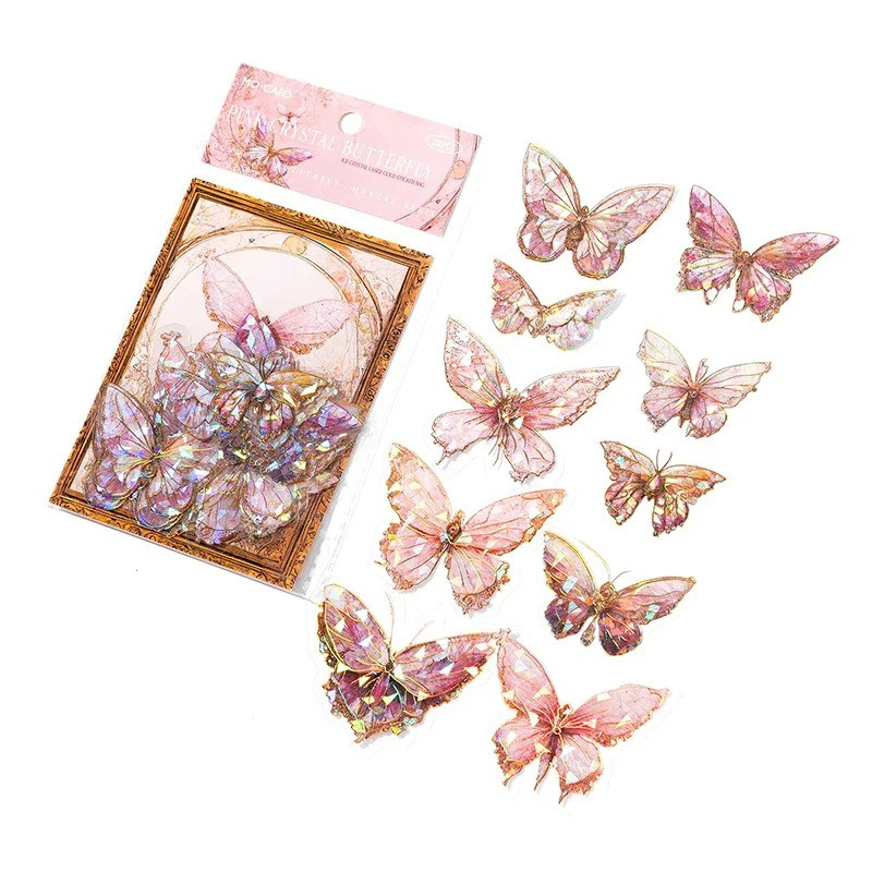 3D Schmetterling Wandsticker | 20er-Set schimmernd | Wanddeko