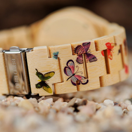 Détails du Bracelet de la Montre Bracelet à Quartz pour Papillons bracelet en Bois