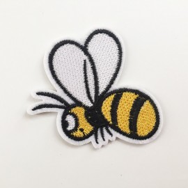 Mittelgroßer gestickter Bienen-Aufnäher zum Aufbügeln
