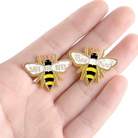 Bienen Pin Set (2 Stk) - Save the Bees & Bee Kind Emaille
