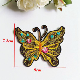 Dimensions Patchs Papillon Brodés Thermocollants - Mélange de Papillons de Couleurs - Lot de 6 pièces