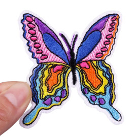 Écusson Papillon Coloré Brodé Thermocollant