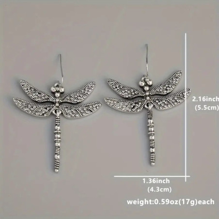 Les Dimensions Boucles d'oreilles Pendantes Libéllule