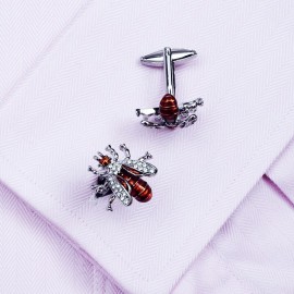 Boutons de manchette abeille pour hommes