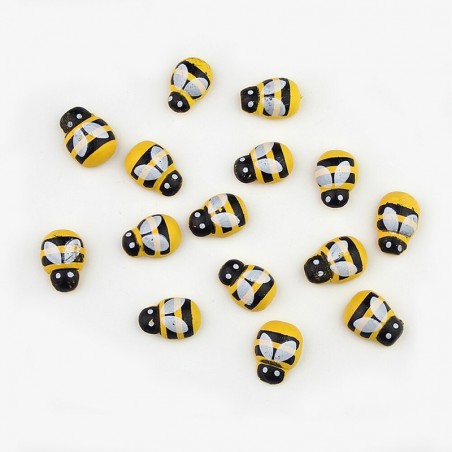 Decoration Abeille en Bois Adhésif - Lot de 100 pièces