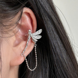 Boucle d'oreilles Libéllule faux Piercing à pince - 1 pièce