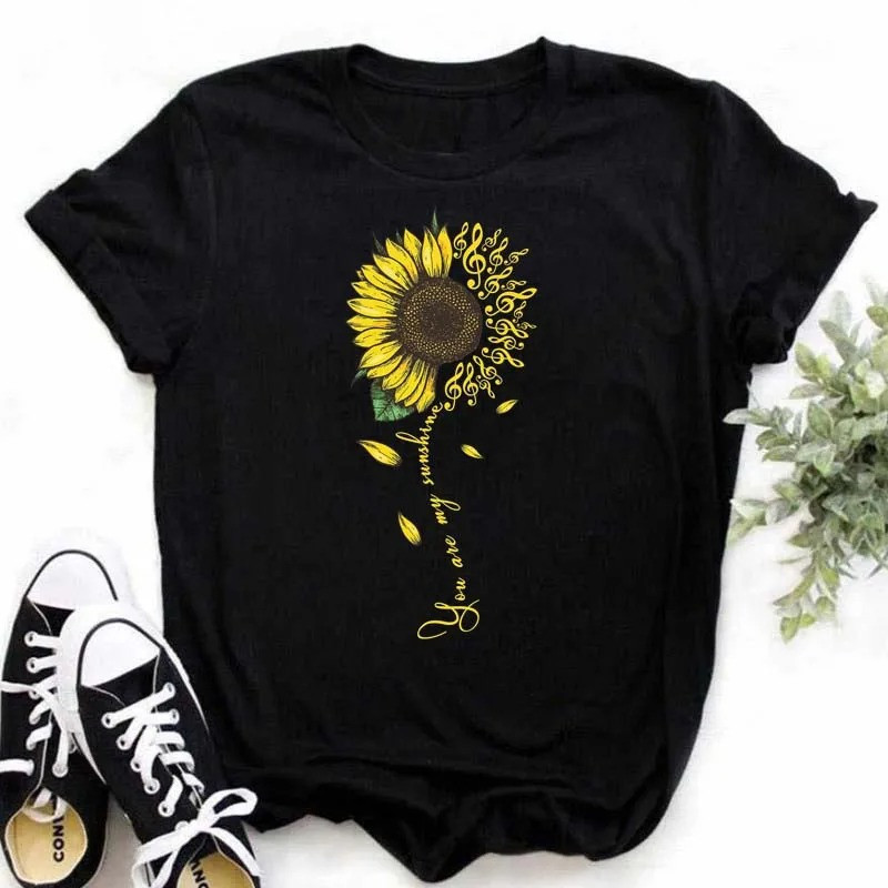 T-Shirt Papillon Vol de Papillons Tournesol "Your Are My SunShine"