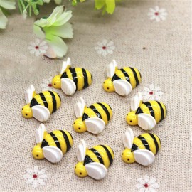 Cabochon Abeilles en résine 20mm - Lot de 10 pièces !