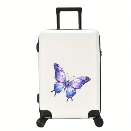 Utilisation sur valide du Sticker Papillon Violet en PVC - 16cm x 12.5cm