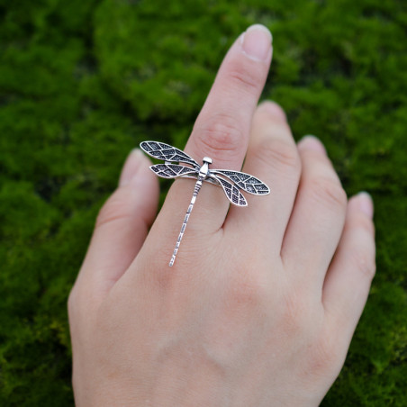 Bague Libéllule Vintage - Ajustable