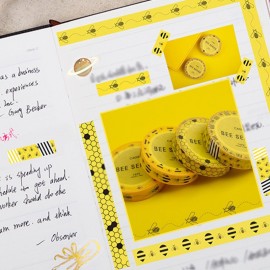 Autocollant Bande adhésive Scrapbooking motif petite abeille