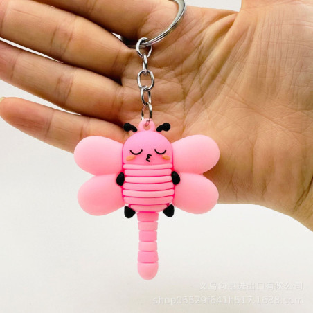 Porte-clés Libéllule pour Enfant couleur Rose 