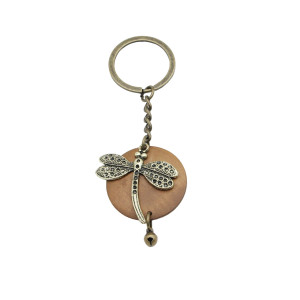Porte-clés Libéllule en Bronze Antique
