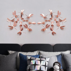 Autocollant Mural PVC Libellule Brillante effet Strass en 3D