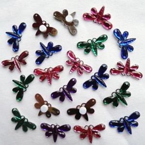Autocollants Libellule en 3D - Lot de 100 pièces