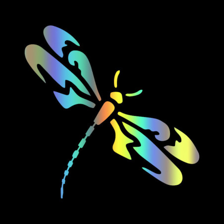 Autocollant pour Voiture Vinyle Libellule Couleur Multicolore
