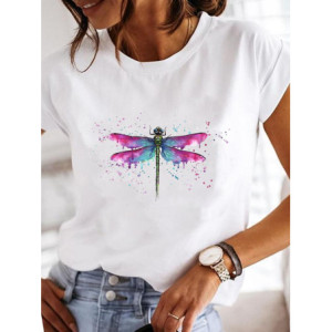 T-shirt libéllule avec imprimé rythme et libellule