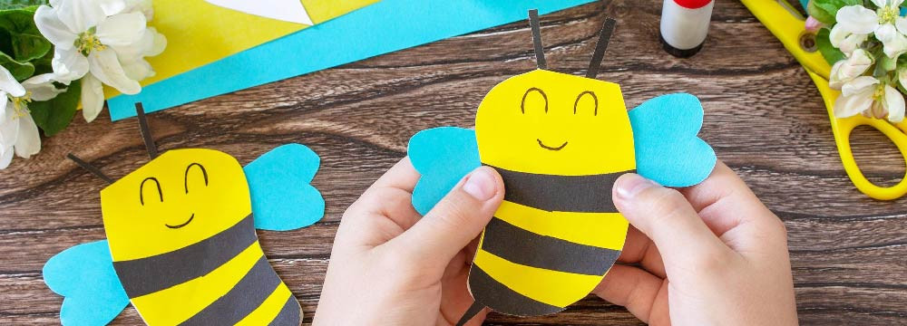 Bienen Scrapbooking, Papiere, Stempel und Sticker