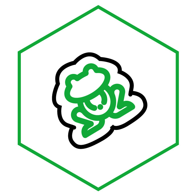 Kategoriesymbol Frosch Aufkleber