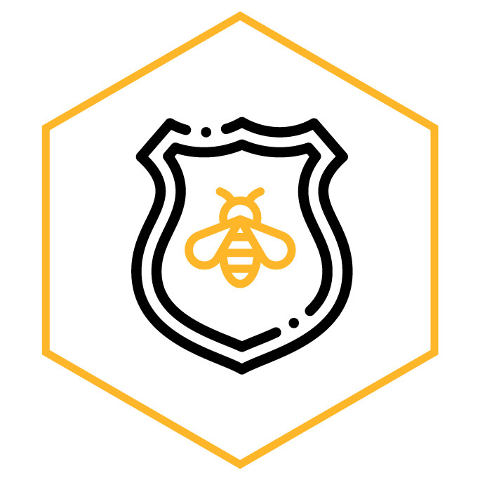 Kategoriesymbol Bienen-Aufnäher