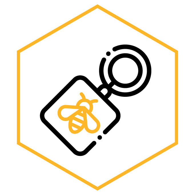 Kategoriesymbol Bienen-Schlüsselanhänger