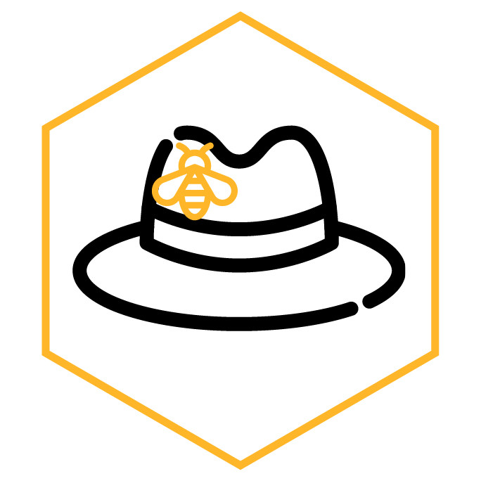 Kategoriesymbol Bienen-Hut